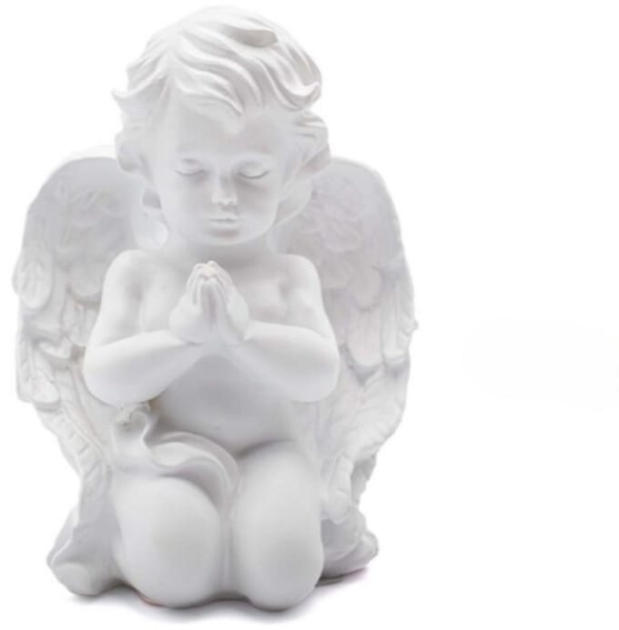 Witte engel - Engelen beeldje 14cm. - Troost Engel