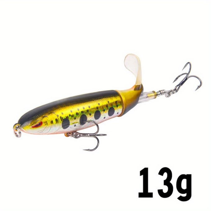 Leurre de pêche de surface Whopper Popper Appât artificiel Plopper dur Queue rotative souple Matériel de pêche Appât de pêche