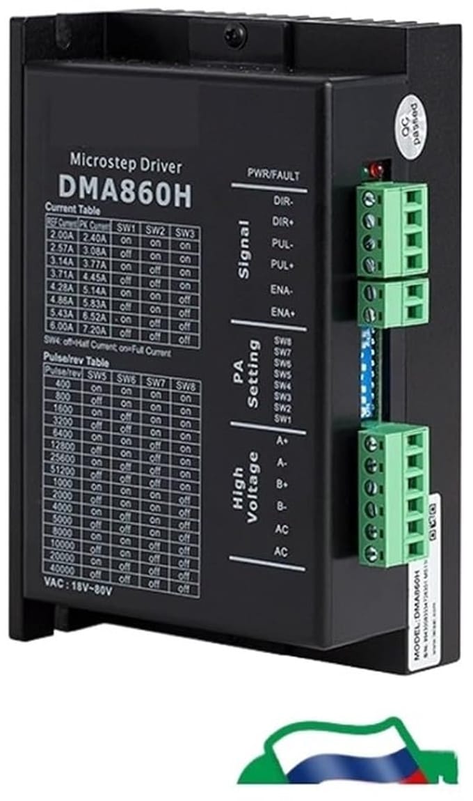 Stepper Driver - Motor Controller - Precisie Beweging - 2 Fase AC - 80VAC - Zwart