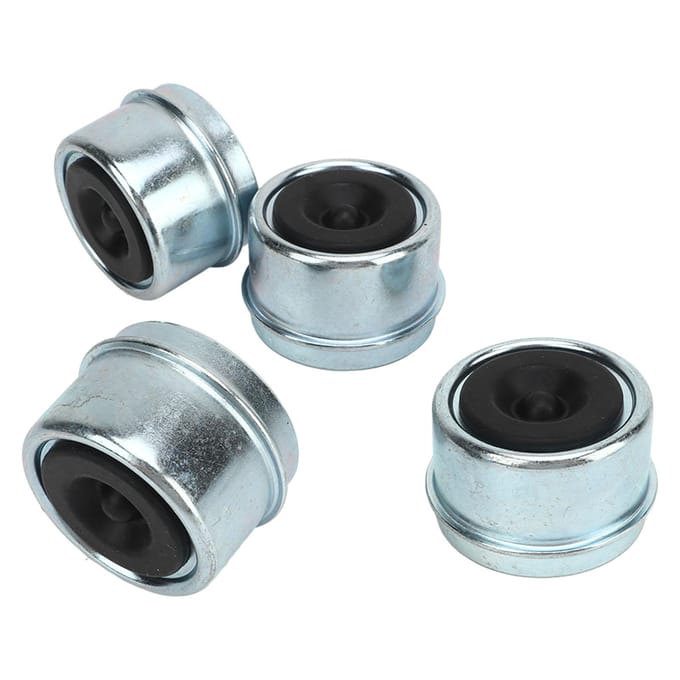 4PCS Cache-poussière de roulement de moyeu de remorque Surface galvanisée Ajustement robuste pour remorque de bateau de 2000 à 3500 livres white