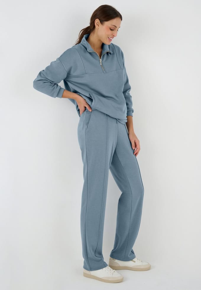 Damart - Thermolactyl-gecertificeerde interlock loungebroek - Dames - Blauw - L