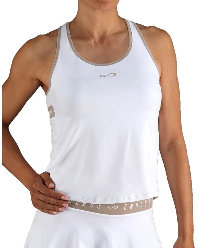 Endless Allure Mouwloos T-shirt Wit M Vrouw