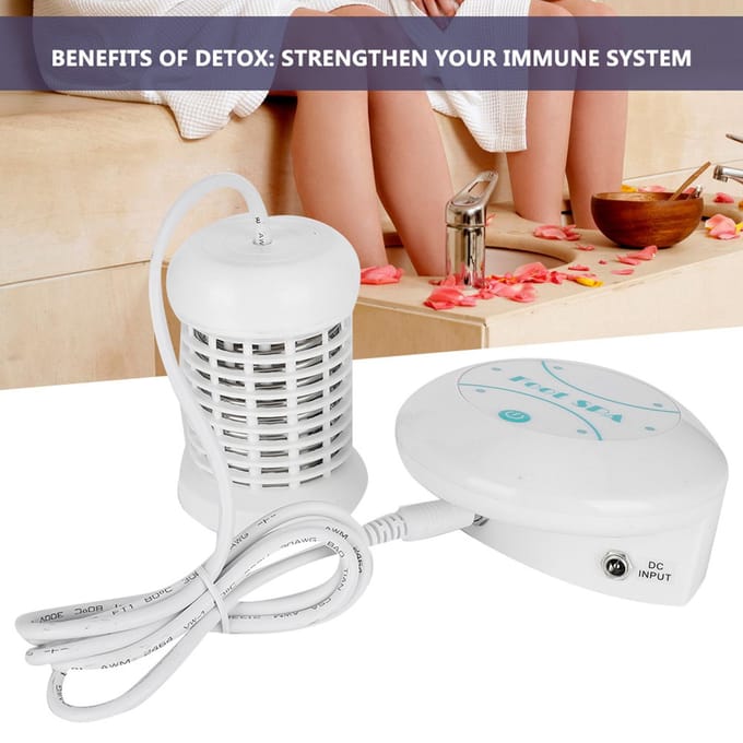 Mini Machine de Bain de Pieds Portable à Ions Instrument pour Usage Domestique US Plug white