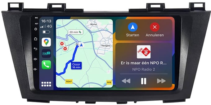BG4U - Android Navigatie Radio geschikt voor Mazda 5 2010-2017 met Draadloze Apple Carplay en Android Auto Draadloos