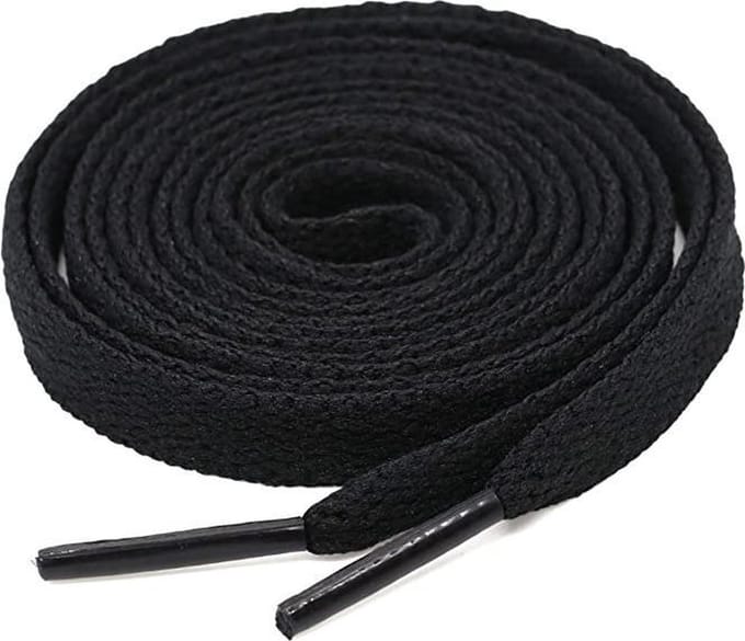 Schoenveters - Veters - Plat - Zwart - Veterlengte 120 cm – 8 mm
