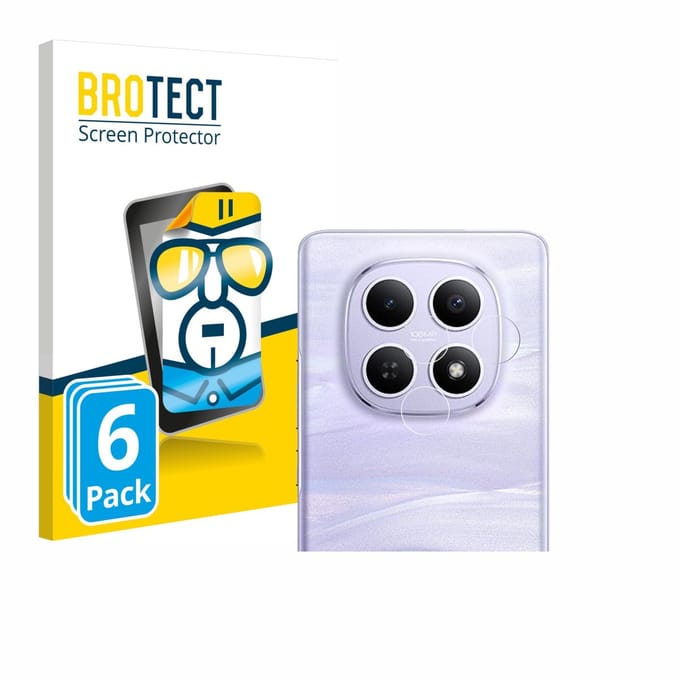 BROTECT - Screenprotector voor Xiaomi Redmi Note 15 5G (ALLEEN Camera) - Folie Beschermfolie transparant 6 Stuks