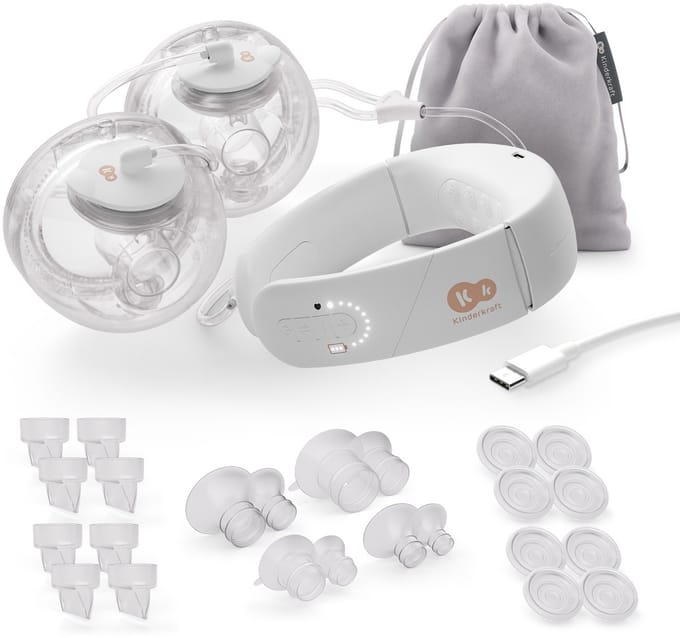 Kinderkraft GENTLENEST - Borstkolf - Dubbel Elektrisch - Soft-Heat - 3 Standen - Grijs