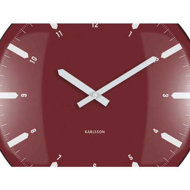 Karlsson wandklok realista dome bordeaux- Ø35cm