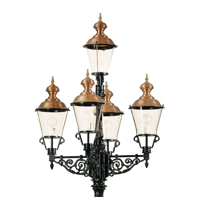 K.S. Verlichting Representatieve lantaarnpaal Monaco 5-lamps