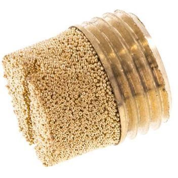 G1/4'' Gesinterd Brons Compact Cilindrisch Pneumatisch Geluiddemper [2 Stuks]
