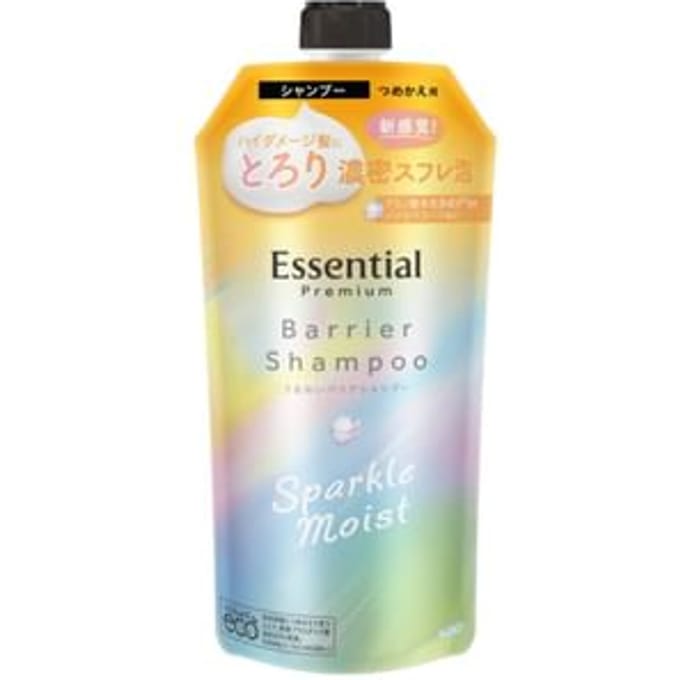 Kao - Essential Premium Barrier Sparkle Moist Shampoo 330ml Refill