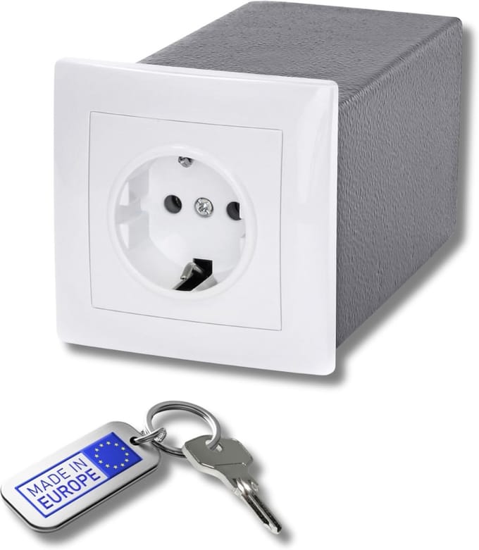 Wandkluis met Dummy Stopcontact en Magnetische Opening voor Onzichtbare Opslag