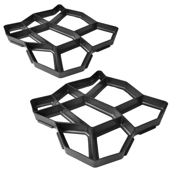 vidaXL - Mal - voor - tuinpad - 42 - x - 42 - x - 4 - cm - set - van - 2