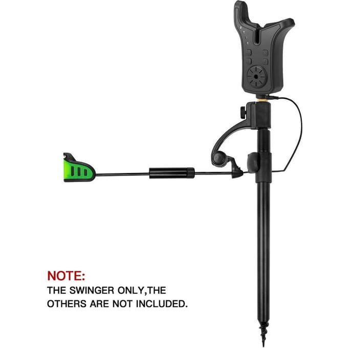Ensemble d'échangistes de pêche, indicateur de morsure LED, avec étui de rangement, matériel de pêche black