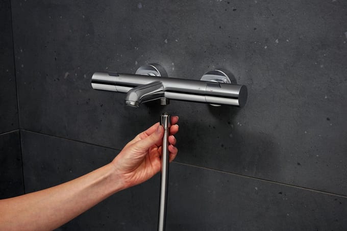Hansgrohe Ecostat fine Opbouw bad - thermostaat - chroom (zwart)
