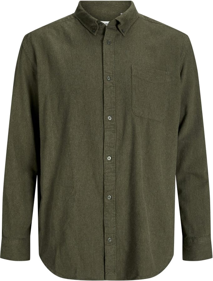 JACK&JONES - JPRBLUBROOK MELANGE SHIRT L/S PLS - Heren - Overhemden