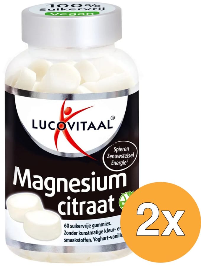 2x Lucovitaal Magnesium Citraat (60 gummies)