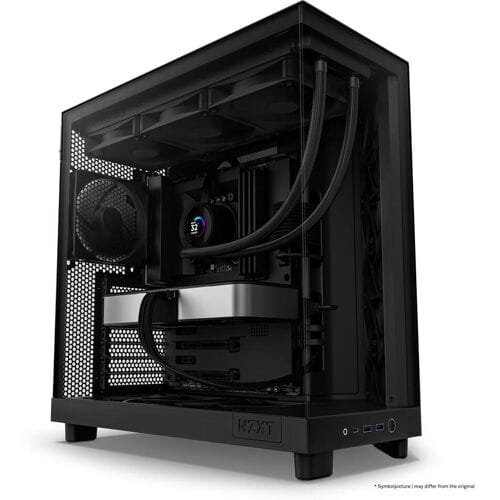 NZXT H6 Flow Compact Dual Chamber - Matte Black - Case - Miditower - Zwart