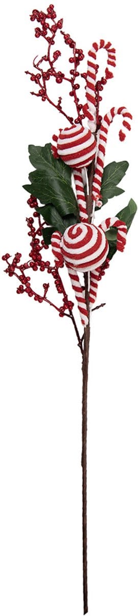 Clayre & Eef Kerstdecoratie 11x8x65 cm Wit Kunststof