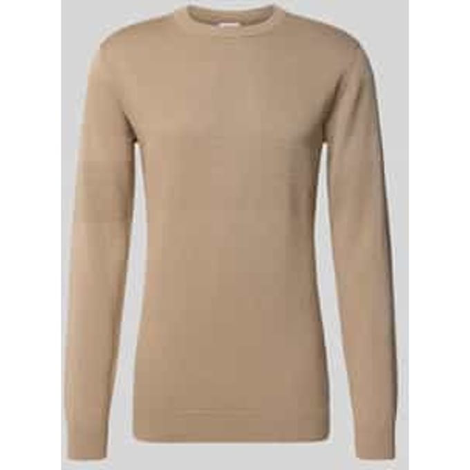 Gebreide pullover met ribboorden