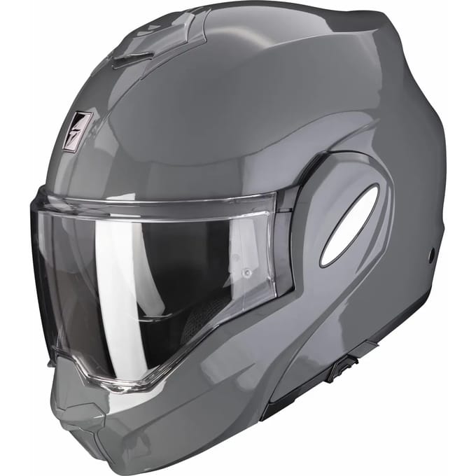 Scorpion Exo-Tech Evo Solid Cement Grijs Systeemhelm - Helm