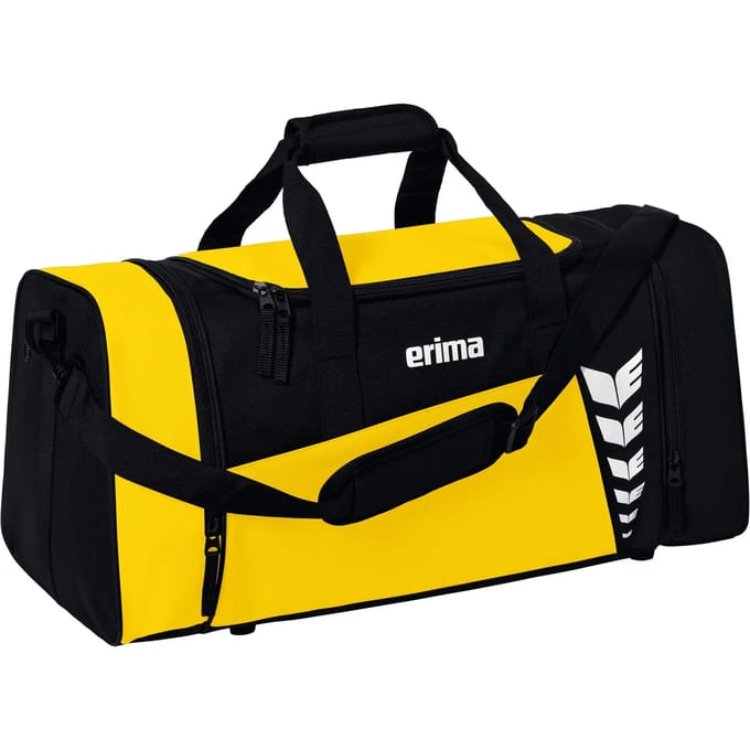 Erima Six Wings (Medium) Sporttas Met Zijvakken - Zwart / Geel | Maat: M