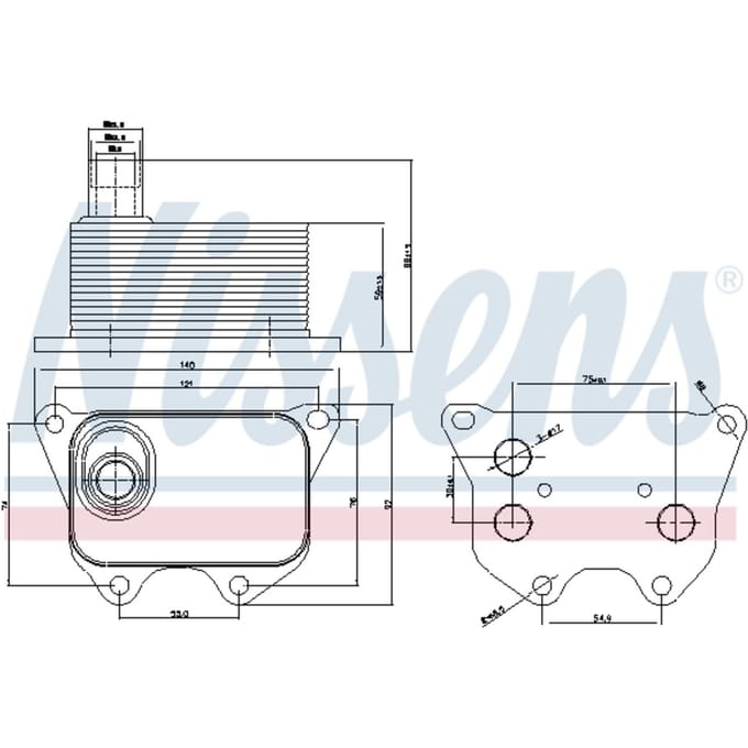Olie radiator, motorolie NISSENS 90659