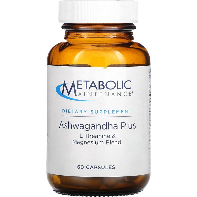 Ashwagandha Plus, Mélange L-Théanine & Magnésium, 60 Capsules