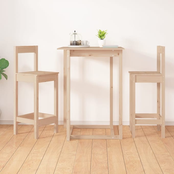 vidaXL - Barstoelen - 2 - st - 40x41,5x112 - cm - massief - grenenhout