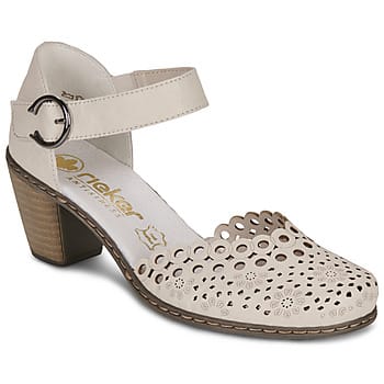 Leren sandalen met hak