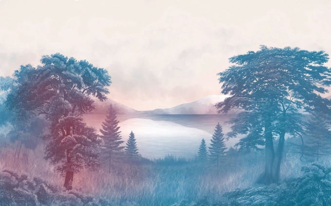 Fotobehang - Forestland 400x250cm - Vliesbehang