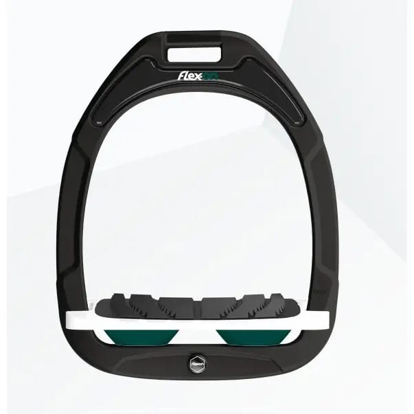 Gekantelde stijgbeugels Grip Zwart/Wit/Groen Flex-On Green Composite