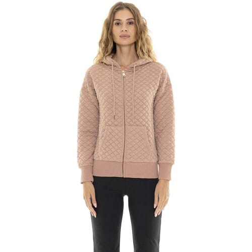 Capuchon sweaters Leone 1947 Woman Quilted Hoody Relaxed