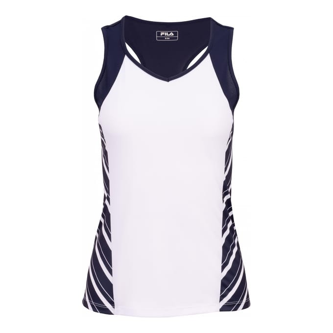 Fila Steffi Tanktop Dames-wit, donkerblauw