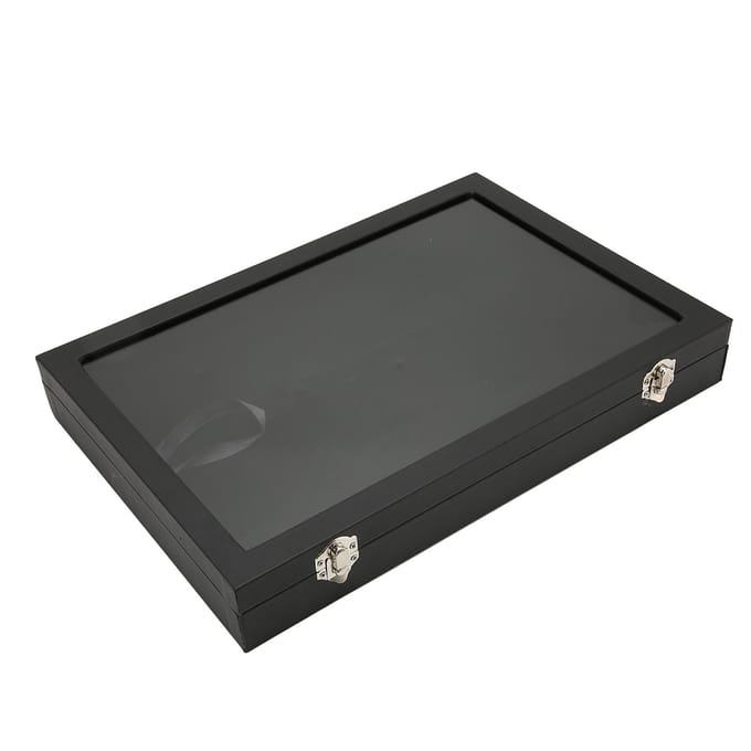 Speld Display Case Transparant Stofdicht Speld Schaduwdoos voor Militaire Medaille Sieraden Speld Badge white