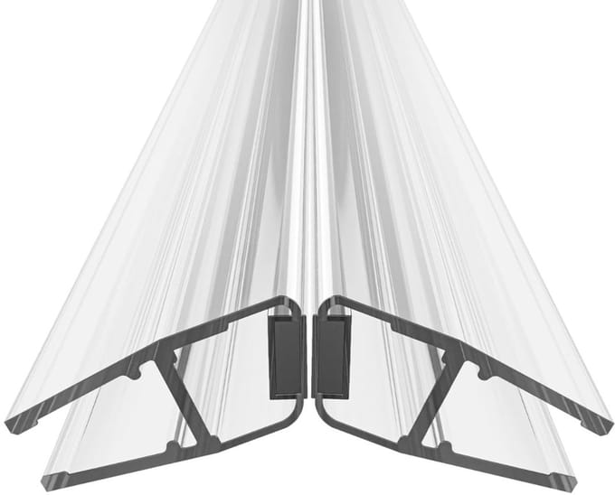 CRLYN® Douchedeur Strip Onderzijde - Douchedeurafdichting - Lekstrip - Transparant