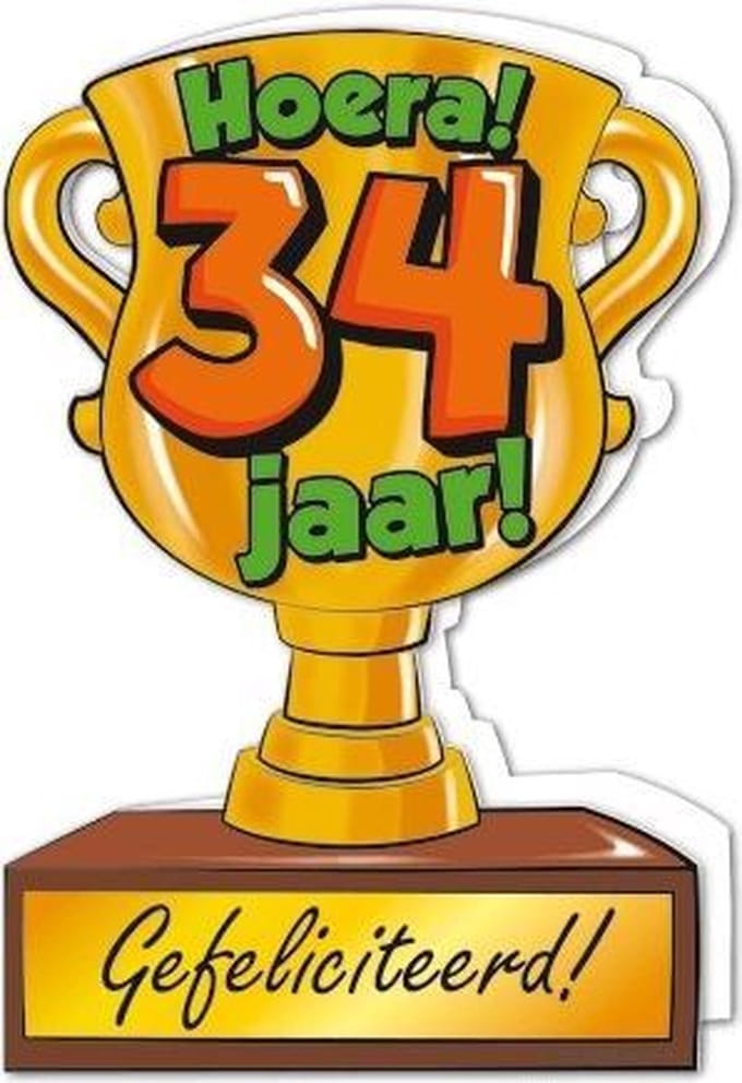 Trofee kaart - 34 jaar