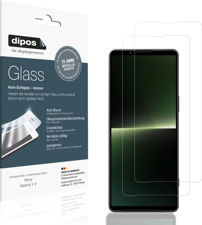 dipos – 2x Pantserfolie geschikt voor Sony Xperia 1 V | 9H Screenprotector