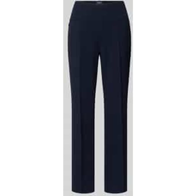 Slim fit stoffen broek met paspelzakken