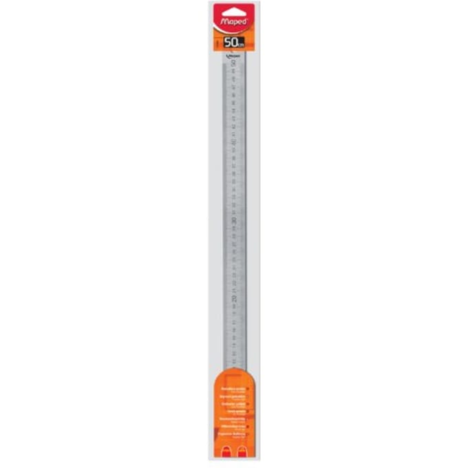 Stalen 50 cm liniaal met gegraveerde maatverdeling