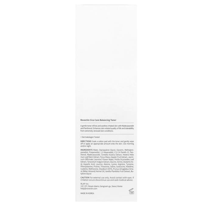 Rovectin, Cica Care, Balancerende Toner, 260ml (8.79 fl oz) white