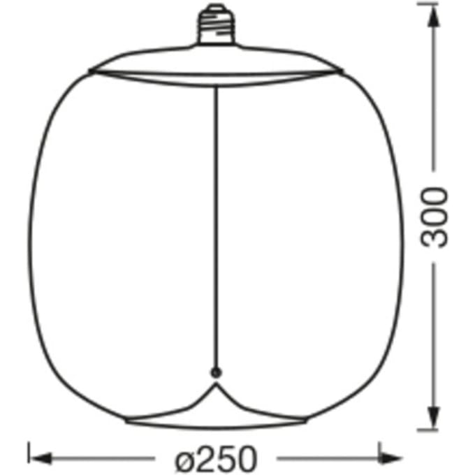 OSRAM Vintage 1906 Big Oval, amber, E27, 2.700 K, gloeidraad