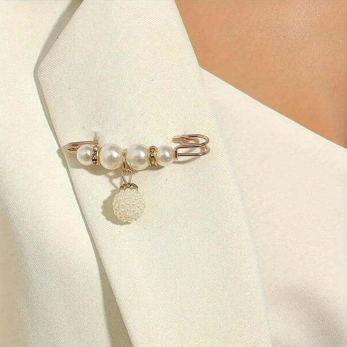 12pcs Broches Clips de Taille Pour Fixer, Prévenir l'Exposition sur Robe Décolletée et Décoratives pour Manteau, Cardigan, Pull 12 PCS beige