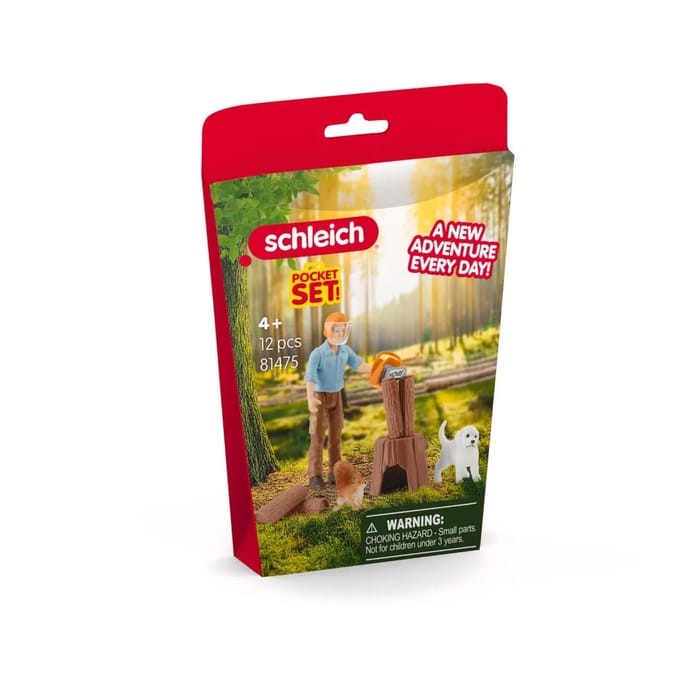 Schleich speelfiguur boswachter met hond en accessoires - Forester.