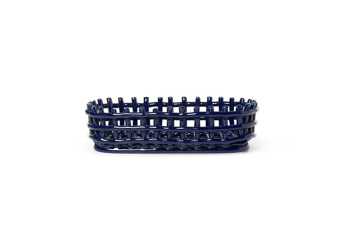 Ferm Living Keramiek mandje - blauw