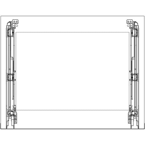 AEG voorste glas, inox, 596x471mm 140225496094