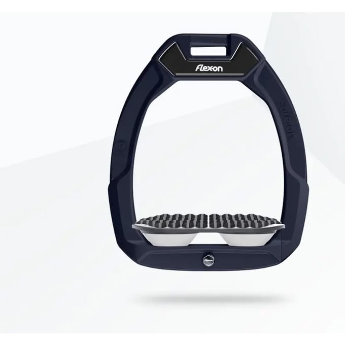 Veiligheidsstijgbeugels Paardrijden Endurance Blauw/Grijs/Wit Flex-On Safe-On