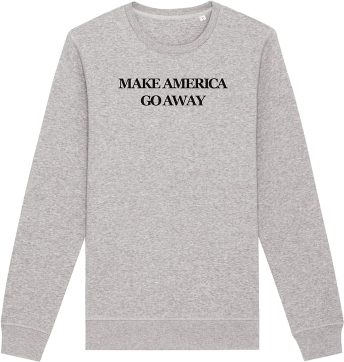 Make America go away (MAGA) - sweater - heather grey | zwart - L