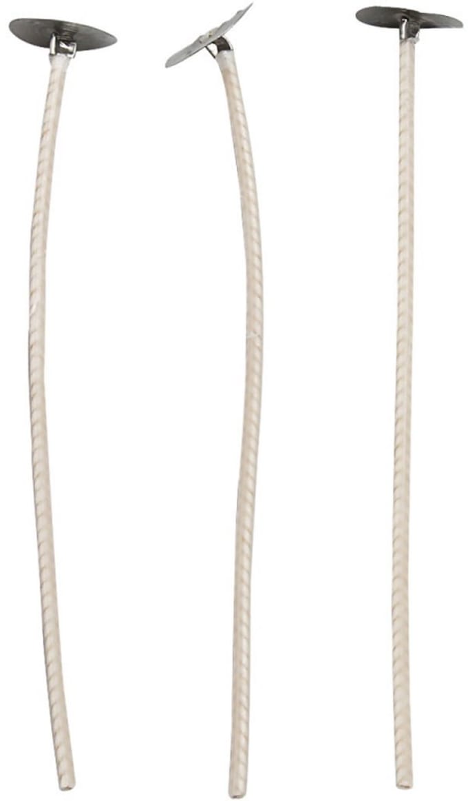 Creativ Company Lonten for Candles in Containers Suitable for containers met a Diameter van 20?65 mm Lengte 10 cm Dikte 2 mm 50 stuks per Verpakking