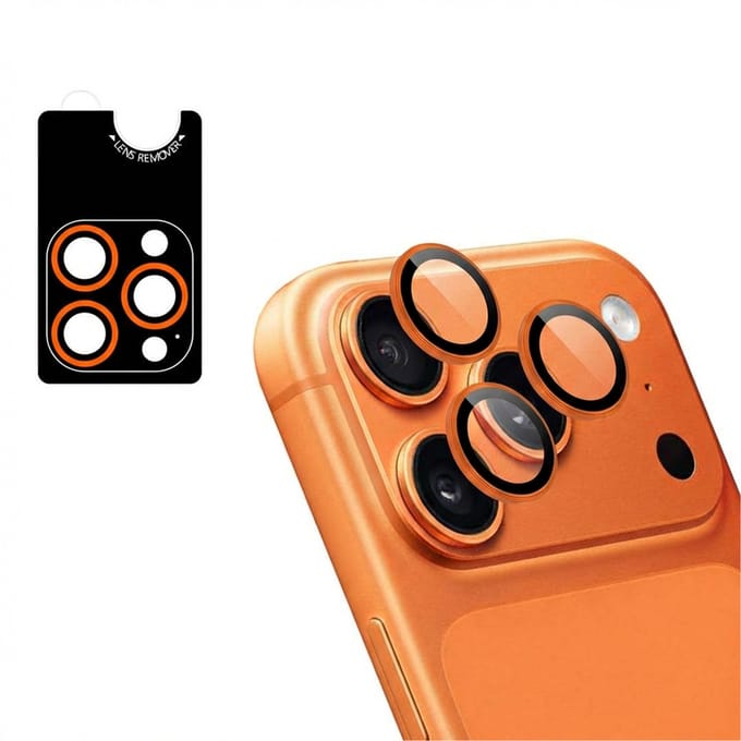 imoshion Camera Lens Protector - Geschikt voor iPhone 17 Pro/ iPhone 17 Pro Max - 2 Pack - Orange